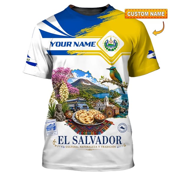 Personalized El Salvador Shirt with Your Name