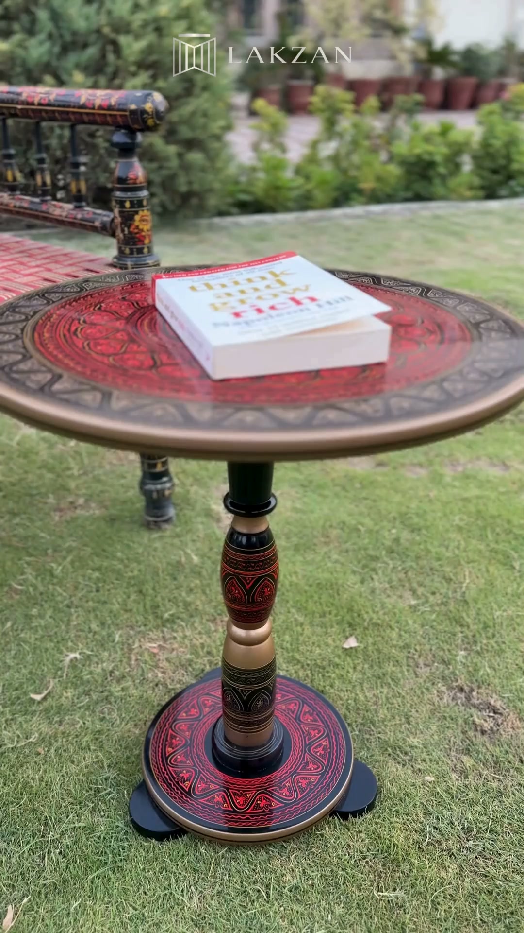 Handmade Royal Mandala (Jindari) Wooden Table