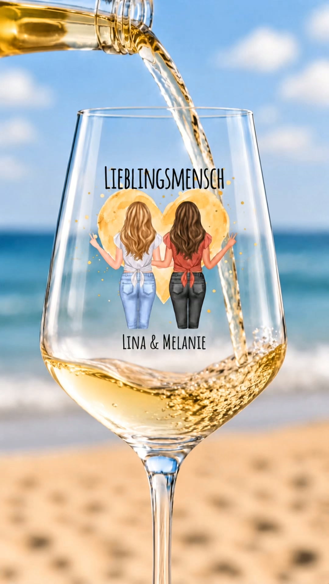 Verschenke personalisierte Weingläser