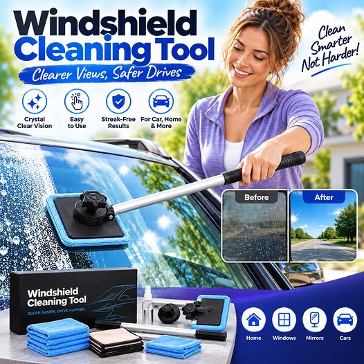 Dual Magnetic Car Windshield Cleaner | Streak-Free Auto Glass Cleaning