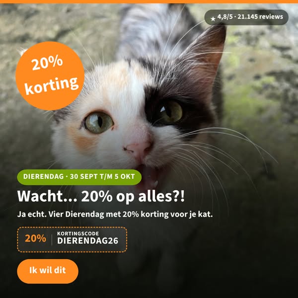 Gebruik code DIERENDAG26