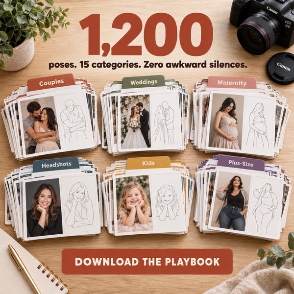 The Posing Playbook™ — 1,200 Pose Cards in 15 Categories