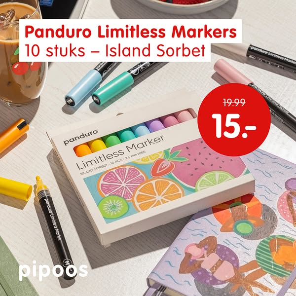 Panduro Limitless markers van €19,99 naar €15,00