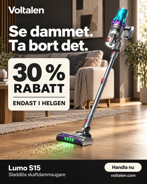 Lumo S15 – 30 % rabatt i helgen