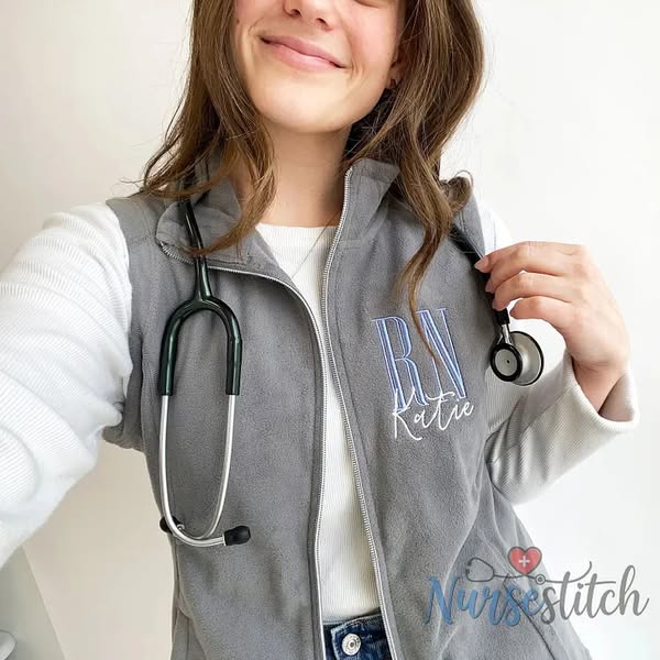 Custom Personalized RN Fleece Vest