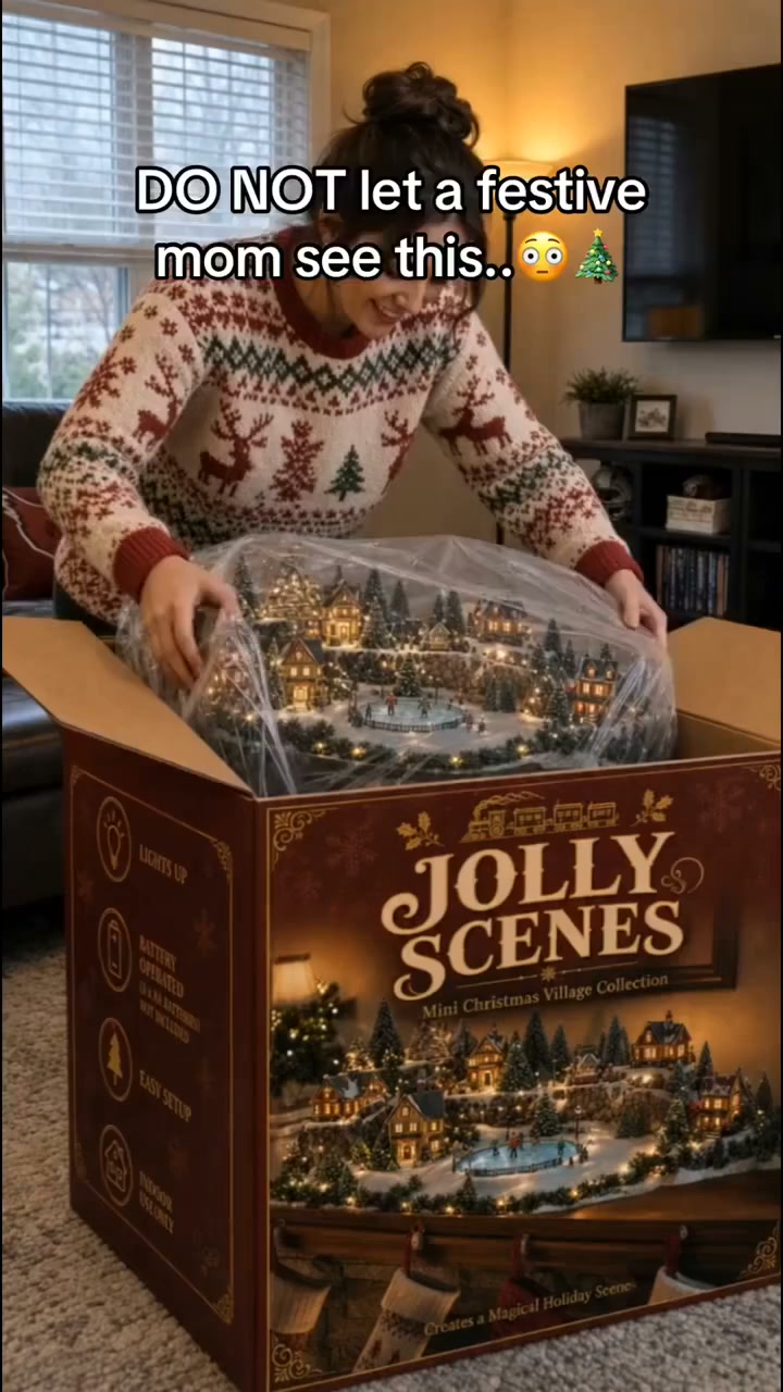 Animated Holiday Train & Ice Rink Scene