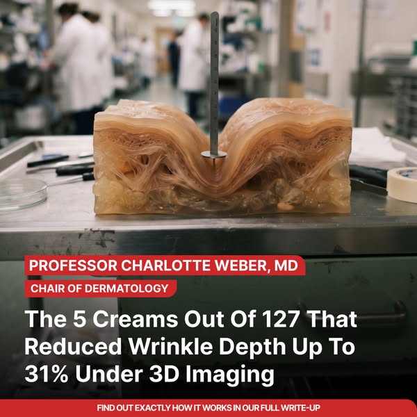 The 5 Creams Out Of 127 That Reduced Wrinkle Depth Up To 31% Under 3D Imaging