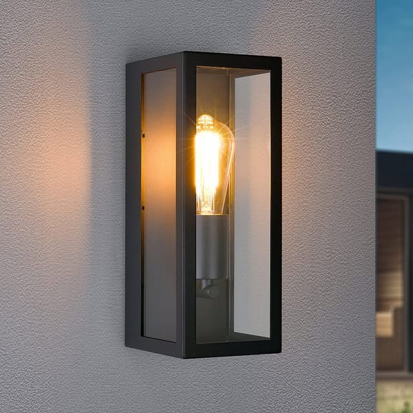 Wandlamp metaal en glas - binnen & buiten - E27 fitting - Netstroom - IP44