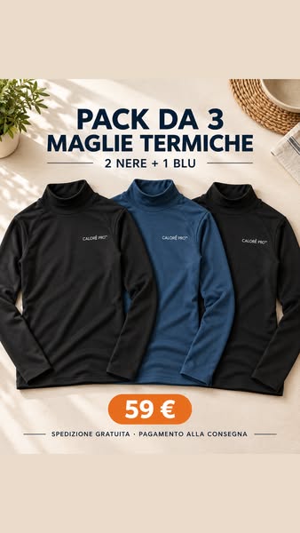 Pack da 3 maglie termiche uomo