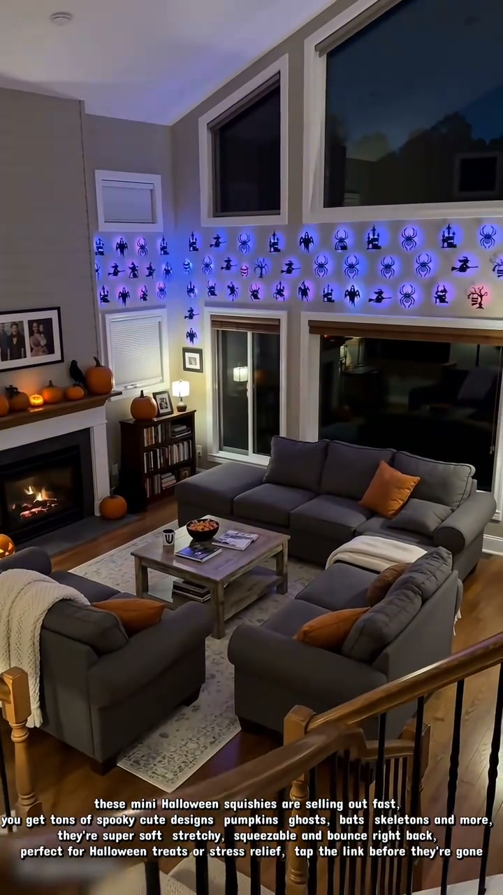 Halloween LED Silhouette Wall Light Stickers | Peel‑and‑Stick Battery‑Powered Spooky Home Decor