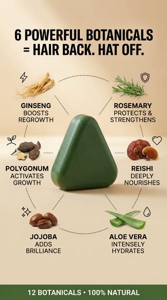 Korean Hair Growth Bar — Stop Hair Loss With 12 Herbs