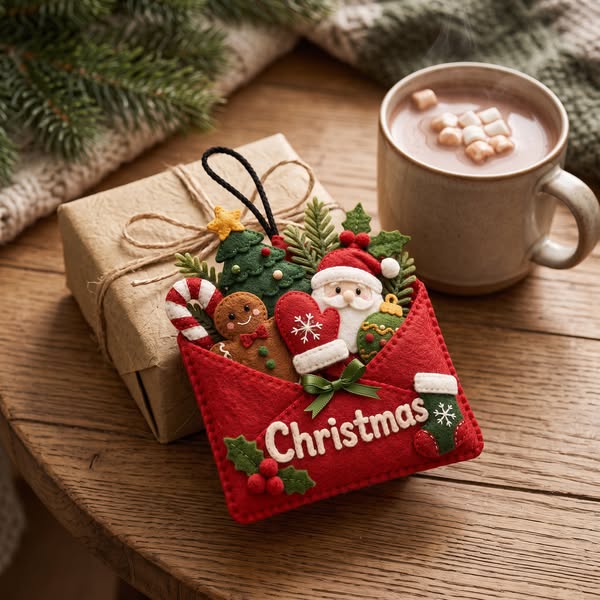 A Felt Envelope Full of Christmas