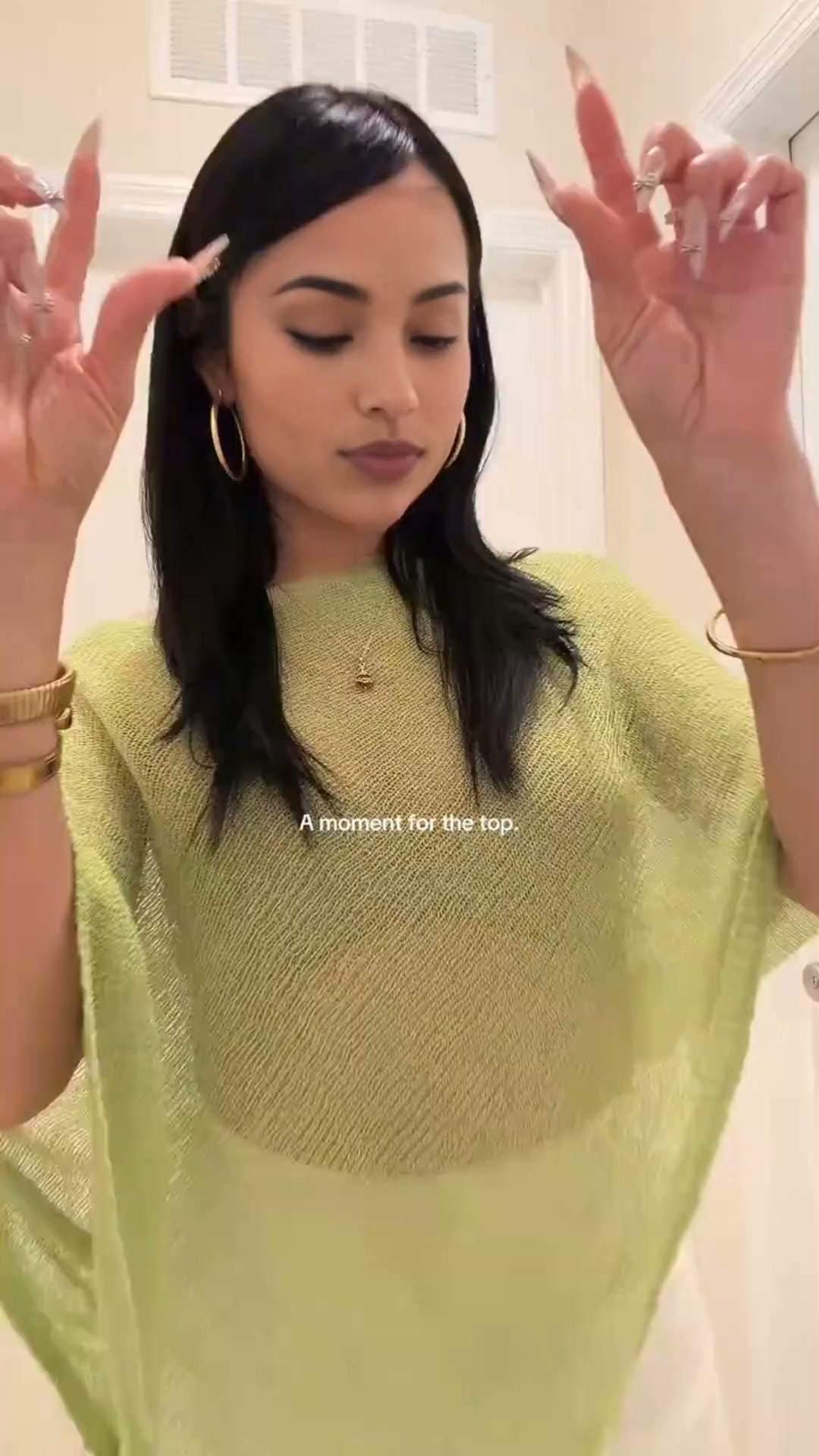 Asymmetric Knit Poncho Top