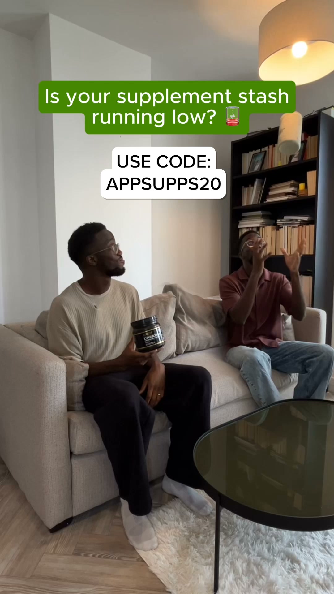 20% off supplements. App only.