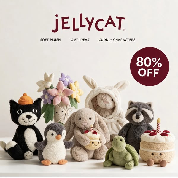 Up to 80% OFF Jellycat- Gift a Little Happiness