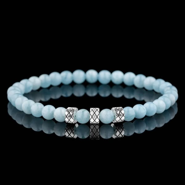 Picasso Jasper-Snowflake Obsidian-Howlite Bracelet I (8mm)