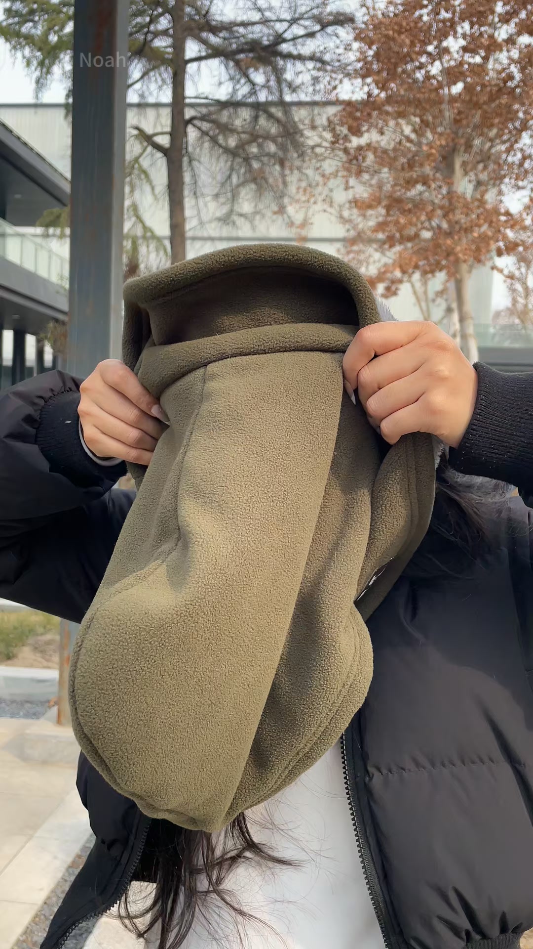 One-Piece Fleece Warm Mask Hat
