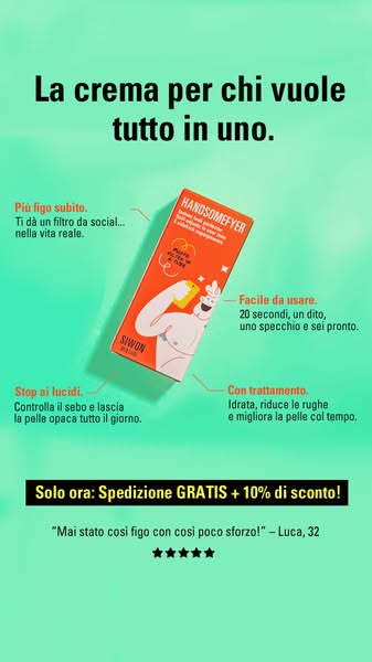 Un tubetto. 20 secondi. Fatto.