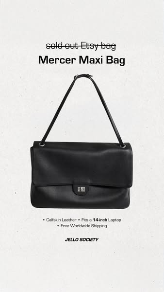 The Viral Work Bag. In Calfskin.