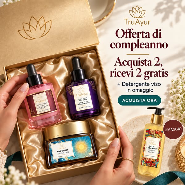 Acquista 2 prodotti, ne ricevi 2 in omaggio + un detergente viso gratuito