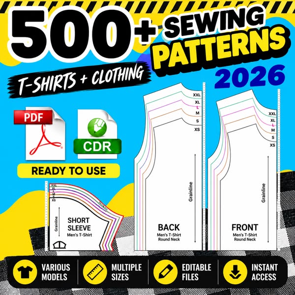 500+ SEWING PATTERNS IN ONE PACK!