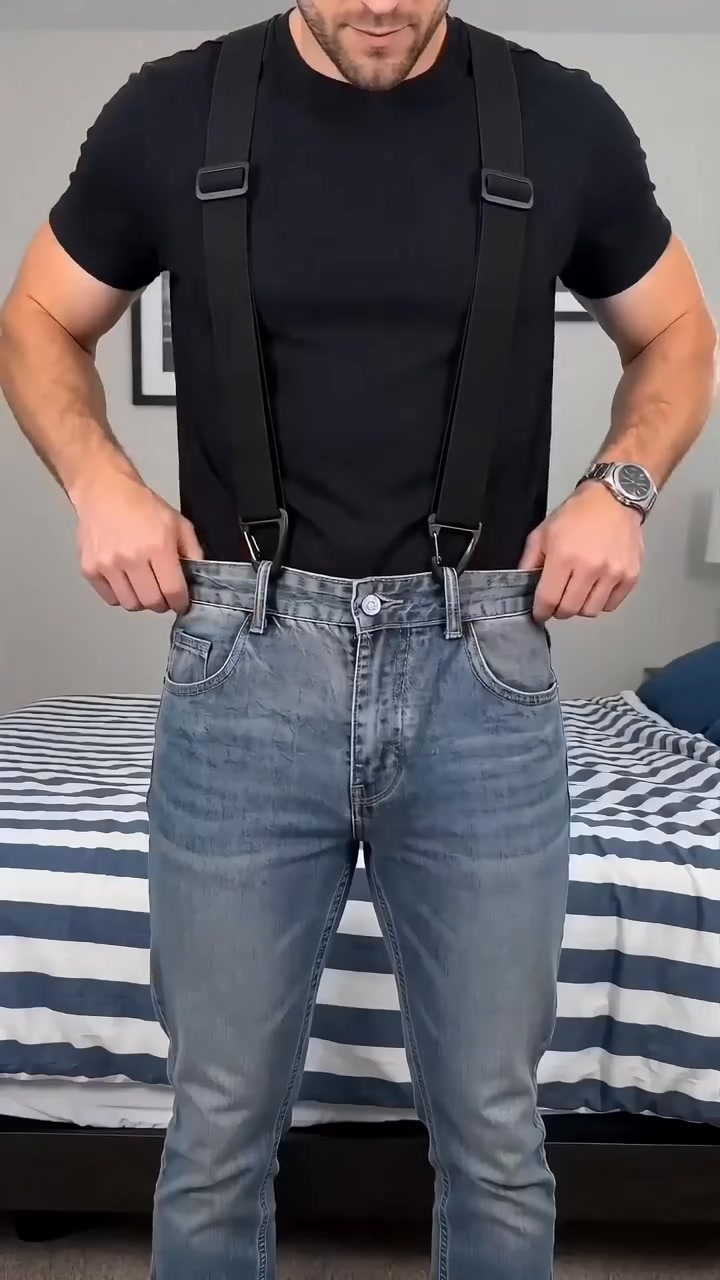 Men's X-Back Suspenders with Hook Clips