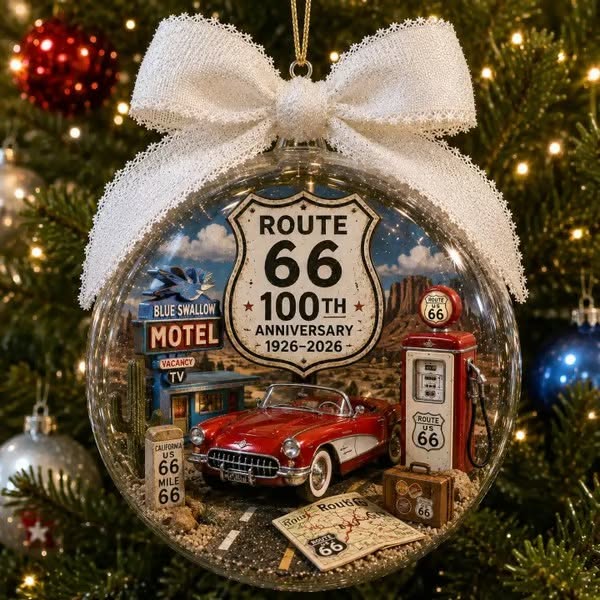 Route 66 100th Anniversary Christmas Ornament - BUY 1