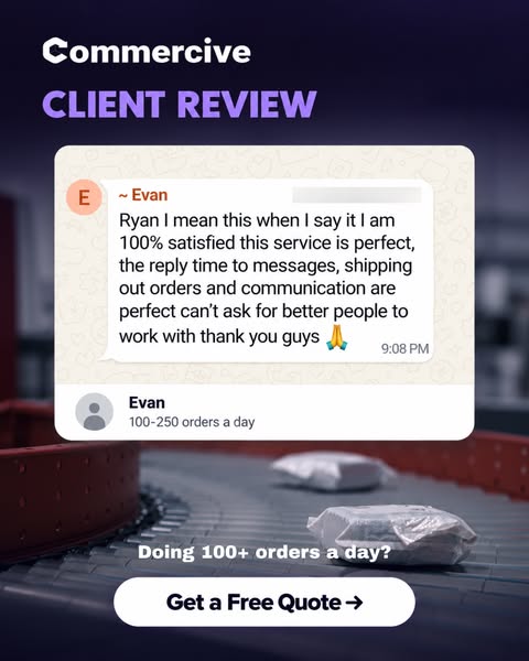 100–250 ORDERS A DAY. 100% SATISFIED.