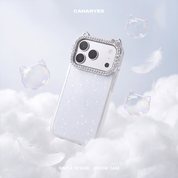 iPhone 2-in-1 Glitter Cat Ear Case