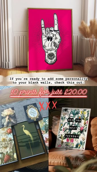 10 prints. £20. No need to choose