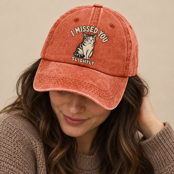 Cat Missed You Slightly No Worm Club Classic Cap | Pandaize