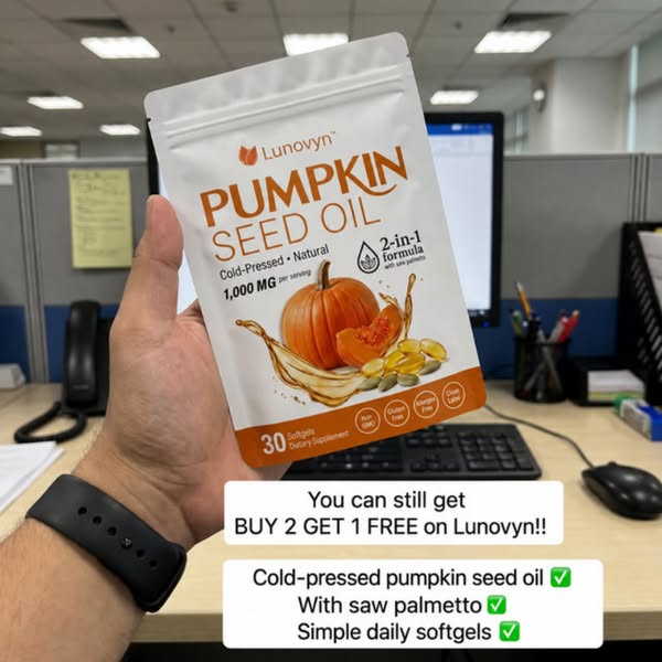 Pumpkin Seed Oil – 1,000mg Cold-Pressed Softgels