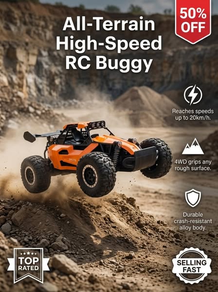 High-Speed RC Off-Road Car