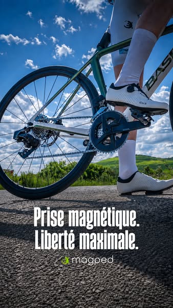 Pédales magnétiques pour vélos de course