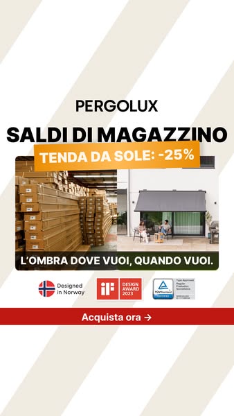 Nuove tende da sole. 10 anni di garanzia.