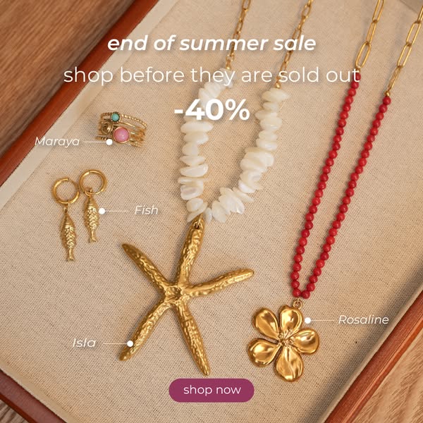 40% off: end of summer sale