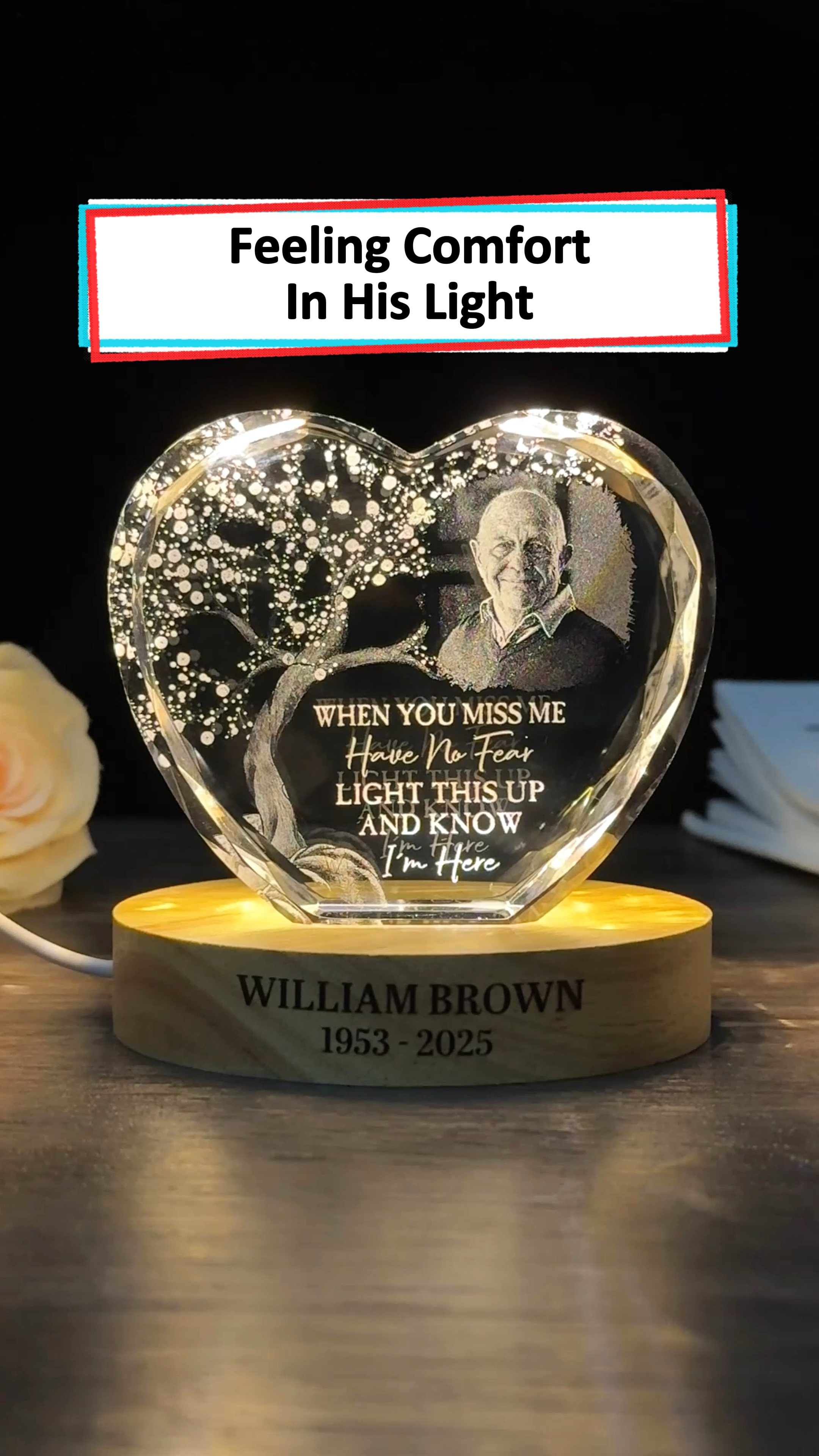 Heart Lamp To Remember Loved Ones