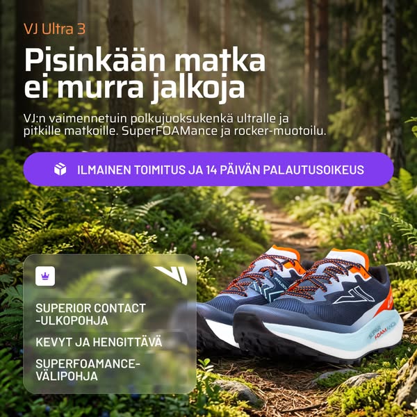 Pisinkään matka ei murra jalkoja