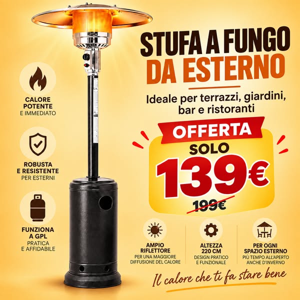 Goditi il tuo terrazzo anche quando arriva il fresco: Soli 139€!