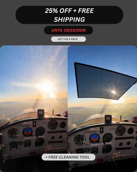 AviationShade - The Reusable Cockpit Sunshade for Pilots