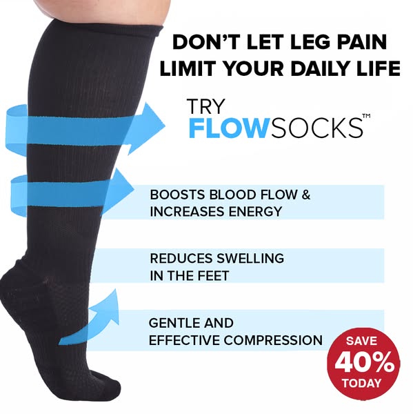 Want pain-free feet? Try FlowSocks™ 4.8/5