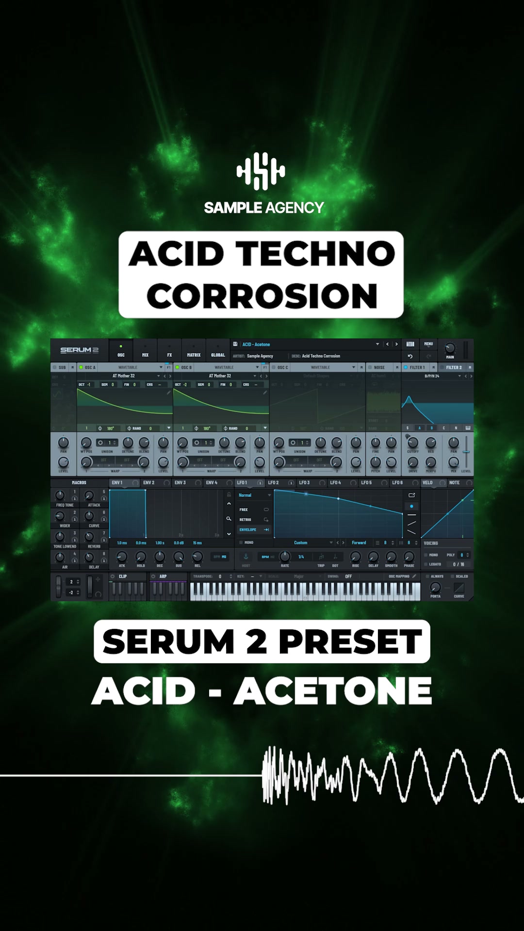 50 ACID TECHNO Serum 2 presets, 150 BPM