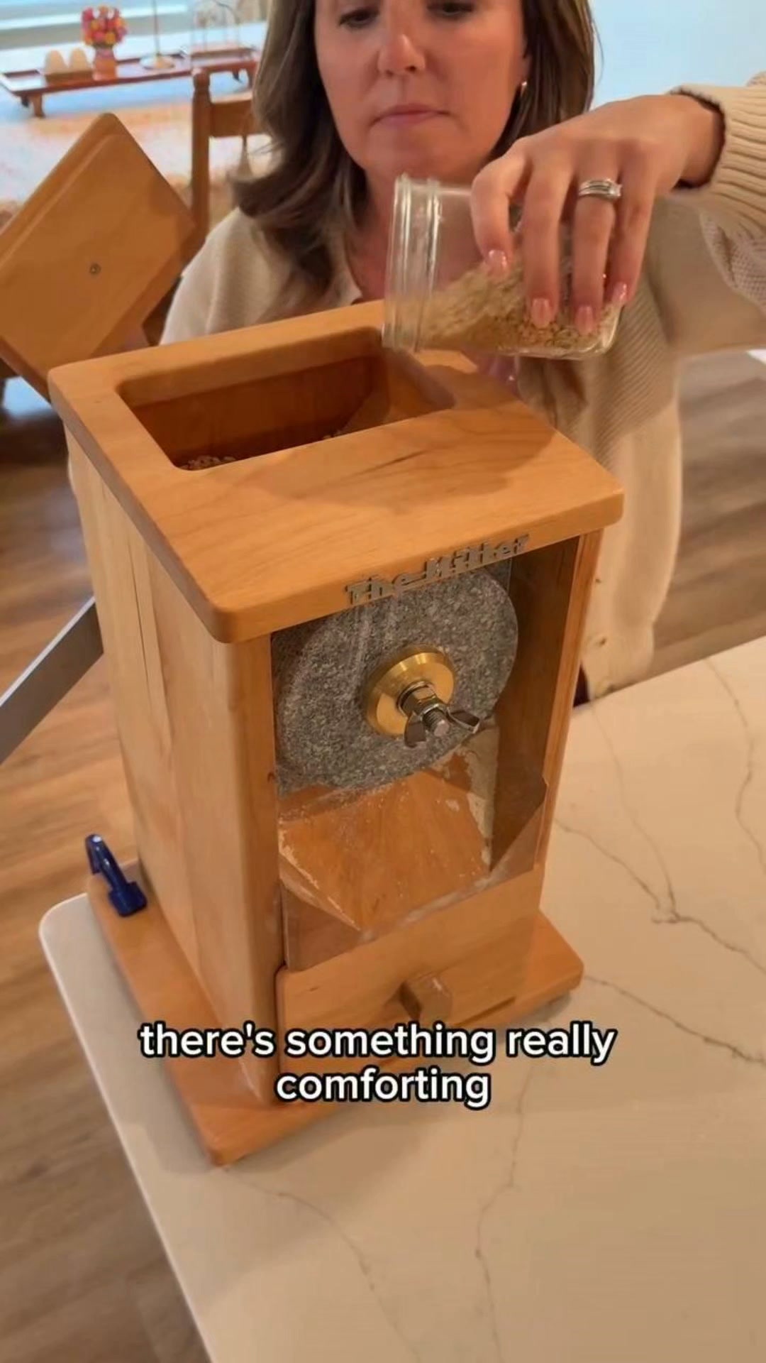 Hand Crank Stone Grain Mill｜Adjustable Fineness for Fresh Home Flour