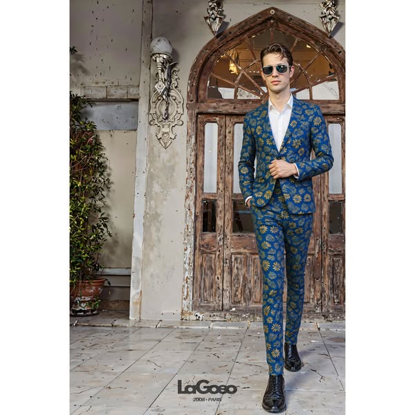British-Designed Men’s Sequin Suit: Stand Out Like a Rockstar!