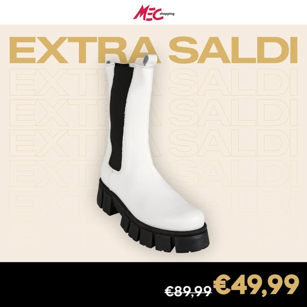 Made In Italy Stivaletti pelle chelsea da donna Tronchetti Bianco taglia 38
