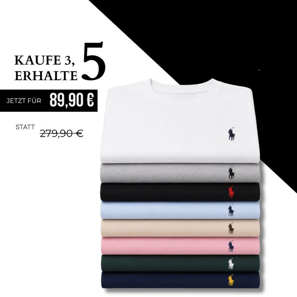 5 T-Shirts – nur 89,90€