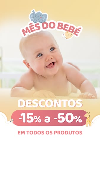 MÊS DO BEBÉ -15% a -50% Loja Online e Física
