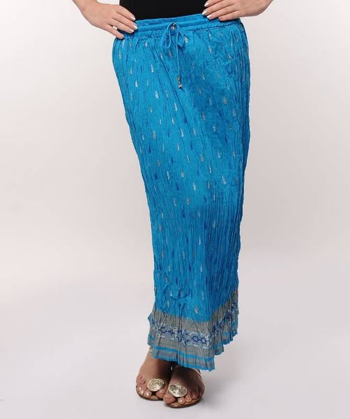Blue Cotton Skirt - Skirts