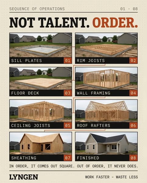 Framing Isn't Talent. It's Eight Stages in the Right Order.