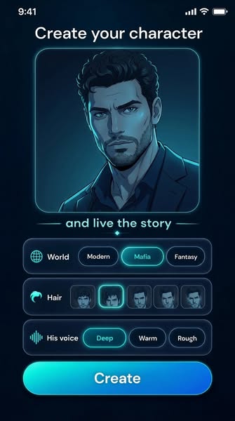 Tap to meet your character